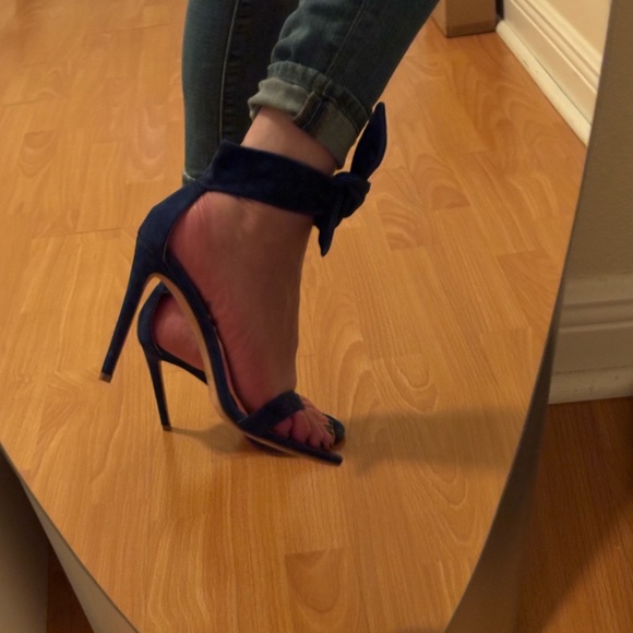 Marciano Royal Blue Ankle Strap Heels - Picture 8 of 9